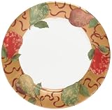 Caspari Gilded Pears Set of 8 Paper Dinner Plates, Gold