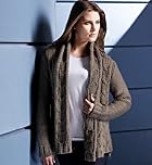 Limited Collection Long Sleeve Cable Knit Cardigan with Wool