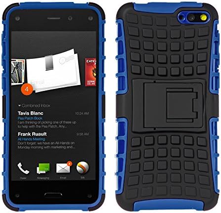 Black Rose (Tpu+pc) Robot Heavy Duty Cover Case for Fire Phone (Blue)