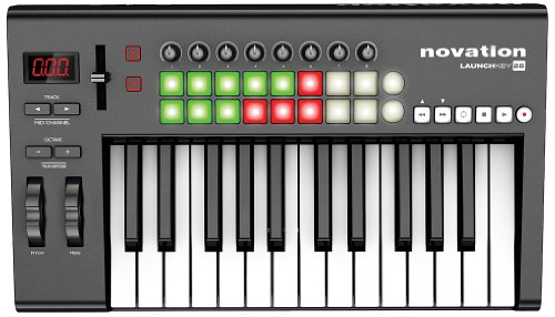 Novation Launchkey 25, 25-key USB/iOS MIDI Keyboard Controller with Synth-weighted Keys