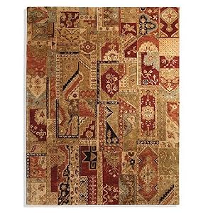 Patchwork Hand-tufted Wool Area Rug - 5' x 8' - Frontgate