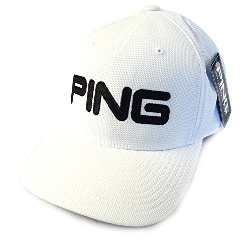 Ping Golf 2015 Classic Structured Hat Cap White/Black NEW L/XL