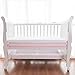 TillYou 100% Combed Cotton Sateen 2 Pack Crib Sheet Pink & White