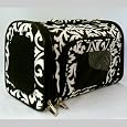 Black Damask Pet Dog Cat Carrier 16"