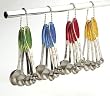 Stainless Steel Yellow Grip Measuring Spoons, Set of 5