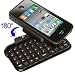 InkPlusToner IP4G-J1108 Easy-Type Flip Out Tactile Rechargeable Bluetooth Keyboard Case for Apple iPhone 4S , 4