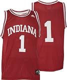 Indiana Hoosiers Basic -No. 1- Red Basketball Jersey