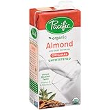 Pacific Natural Foods Organic Unsweetened Almond Beverage, Original, 32 Ounce Boxes (Pack of 12)
