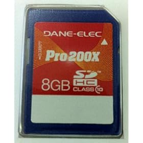 Dane-Elec 8 GB Pro 200X Class 10 SDHC Flash Memory Card