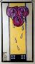 Three Roses and Dew Drops By Charles Rennie Mackintosh on Larger Stained Glass Panel