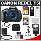 Canon EOS Rebel T5i Digital SLR Camera & EF-S 18-135mm IS STM Lens with 32GB Card + Battery + Case + Flash + Filter + Remote + Tripod + Accessory Kit