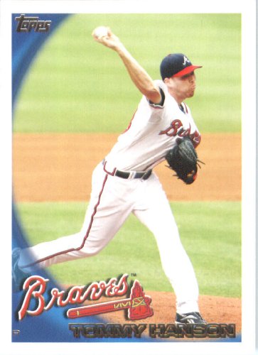 2010 Topps Baseball Card #20 Tommy Hanson Atlanta Braves - Mint Condition - Shipped In Protective ScrewDown Display Case!