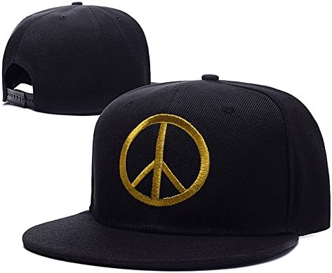 Peace Logo Adjustable Snapback Caps Embroidery Hats