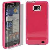 Produkt-Bild: Silicon Bumper Pink f&uuml;r Samsung Galaxy S2 I9100 + Passender Displayschutzfolie