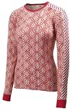 Helly Hansen Women's Stripe Graphic Long Sleeve Crew Top,White Rose,Large
