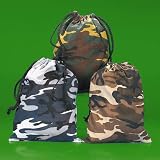 Camouflage Drawstring Bags - 12 per unit
