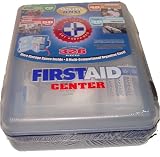 First Aid Center Kit (326 Pieces) Exceeds OSHA Guidelines (For Office, Daycare, Restaurant, Manufacturer) in Multi-Compartment Organizer Case