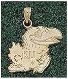 Logo Art Kansas Jayhawks 10K Gold Team Logo 3/4 Pendant