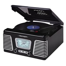 Crosley CR711 Autorama Turntable with AM FM Radio, Black by Crosley