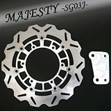 ヤマハ マジェスティ SG03J 大口径 ウェーブフローティングディスクローター シルバー キャリパーサポート付 フローター
