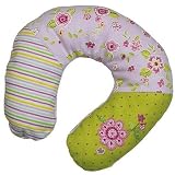 Maison Chic Olivia Patchwork Travel Pillow, Green/Pink