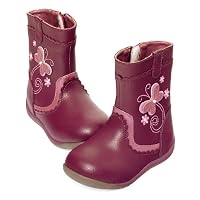 Plum colour Butterfly Appliqu� Boots