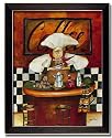 Coffee Fat Chef Cafe Kitchen Decor Framed Art Print