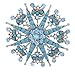 Blue Starburst Flower Pin Brooch