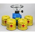 Campingkocher Gaskocher + 4 x Gaskartusche OUTDOOR