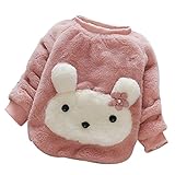 Tonsee ガールズ 超可愛い コート カートゥーンパターン ふわふわ 上着 暖かい 防寒 (70, ピンク)