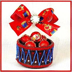 Holiday Toy Drum Solid Milk Chocolate Filled Caramel Chocolate Balls Gift (5.5 Oz)