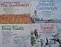 The Making of America #1-4: Southwest, Atlantic Gateways, Deep South, Hawaii (National Geographic 4 Map Set)