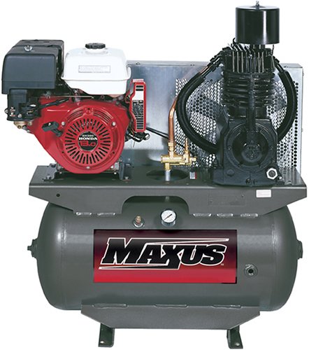 Tools: Maxus EX8006 13 Horsepower 30 Gallon Oiled Single Hot Dog Gas Compressor with Electric Start