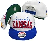 Kansas Jayhawks White/Blue Two Tone Plastic Snapback Adjustable Plastic Snap Back Hat / Cap