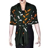 IMAGE OF Henna Green Long Scarves in Wool Tie Dye Print Womens Accessory India 24 x 70 inches