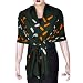 Henna Green Long Scarves in Wool Tie Dye Print Womens Accessory India 24 x 70 inches