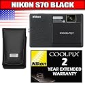 Nikon Coolpix S70 12.1MP Digital Camera with 3.5-inch OLED Touch Screen and 5...