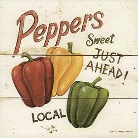 Posters: David Carter-Brown Poster Art Print - Sweet Peppers (12 x 12 inches)