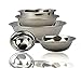 FineDine Stainless Steel Bowls, Nesting Kitchen Mixing Bowl Set | Mirror Finish [6 pieces]