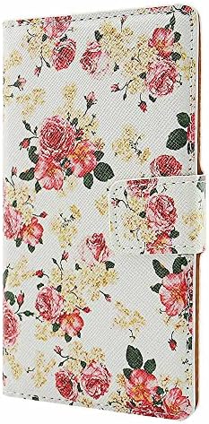 Galaxy A5 Case, Aprotify(TM) Wallet Case for Samsung Galaxy A5 - Floral Style White Painting Leather Flip Case Stand Cover with Magnetic Clasp Folio Protector