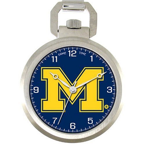 Game Time Men's University Of Michigan Pocket Watch #COL-PW-MIC