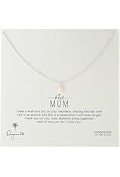 Dogeared "Bridal" Best Mom Sparkle White Potato Freshwater Cultured Pearl Chain Necklace, 18"