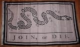 Join or Die flag - - - 3x5 - - - Rattlesnake flag - - - - Ben Franklin flag