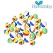 ilovebaby 30 PCS Colorful Mini Inflatable Beach Balls, Diameter Inflated 9 Inches, Ideal for Beach, Pool and Vacations