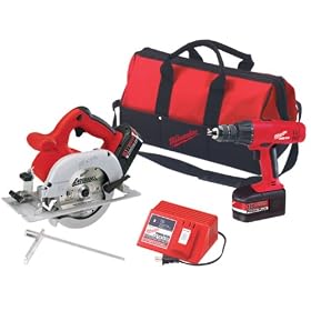 Milwaukee 6310-26 18 Volt Circular Saw/Driver-Drill Combo Kit with Contractor Bag