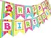 Luau Tiki Happy Birthday Banner Pennant