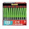 Scotch 5-Inch Soft Touch Pointed Kid Scissors, 12 Count Teacher Pack, Green (1442P-12)