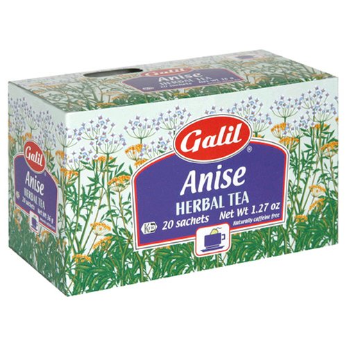 Galil Tea, Anise, 20-Count Boxes (Pack of 6) by Galil