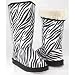 Zebra Suede Fleece Shearling Winter Boots Women---Vegan Friendly! Vida