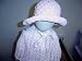 Pc602iv,hand Crocheted Ivory Cotton Girls Poncho, Hat Set